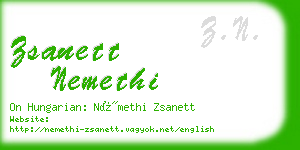 zsanett nemethi business card